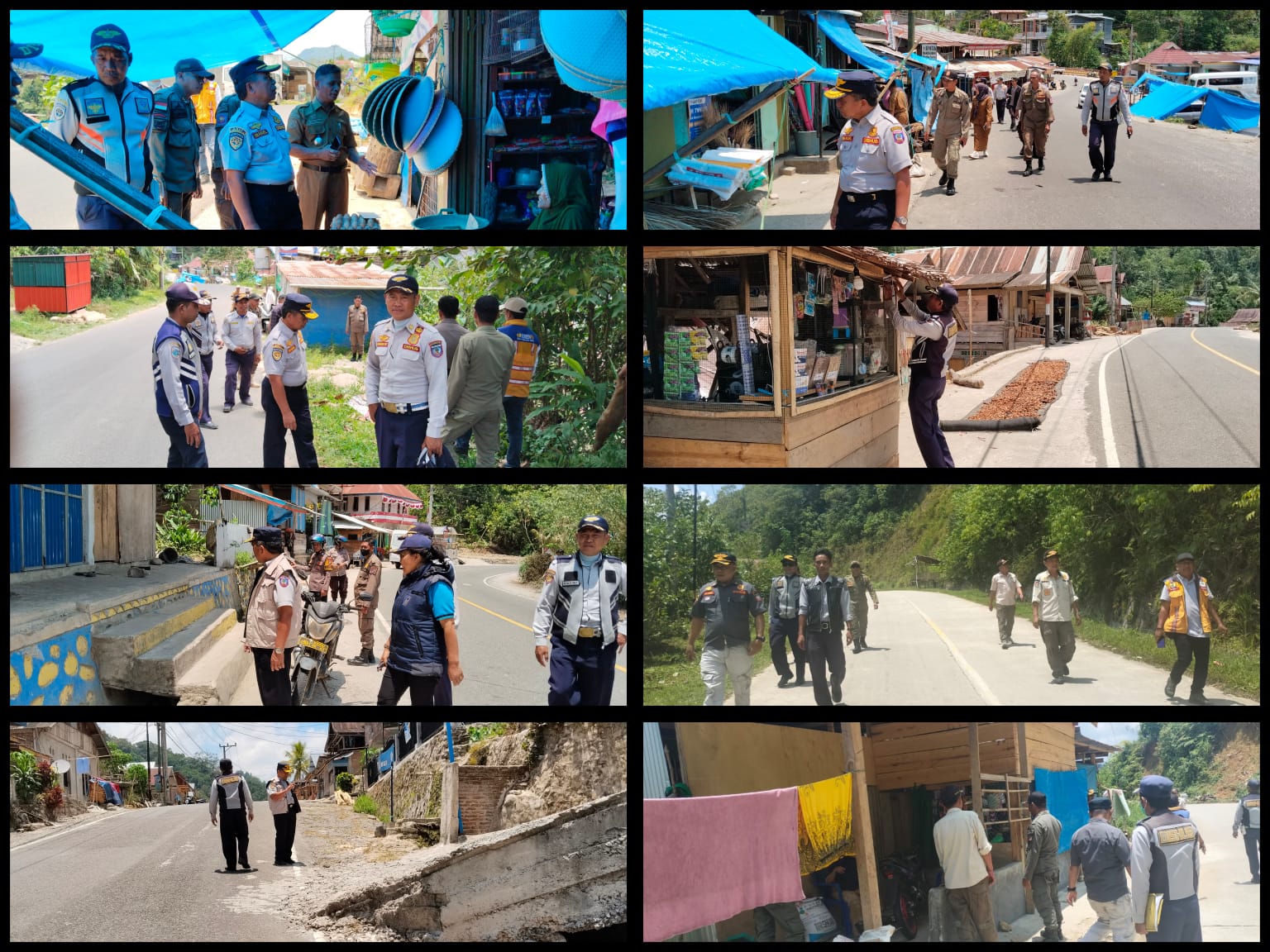 DISHUB MAMASA, SATPOL PP, BPJN SULBAR, POLSEK MAMBI & ARALLE, CAMAT DAN LURAH GELAR SOSIALISASI PENERTIBAN RUMIJA DI 4 KECAMATAN